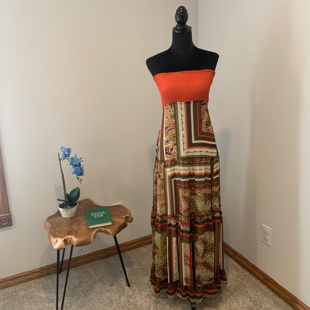 Gracia M floor length very flattering orange dress
